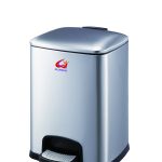 Rectangle Stainless Steel Pedal Bin Soft Close Lid - 3L