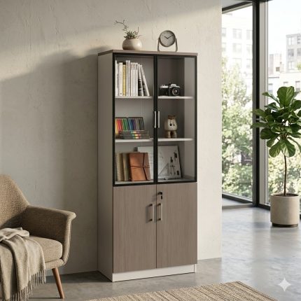 Zenith Office Cabinet 800 x 400 x 200mm – Almond Grey Finish