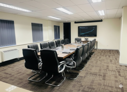 Rimmisk Boardroom Table & Elite Office Chair Set